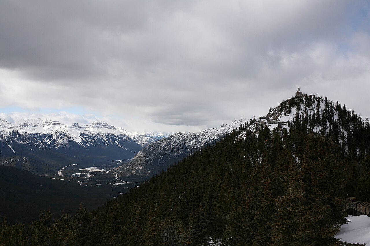 Massive Mountain and the Bow Valley from the upper slopes of Sulphur Mountain
